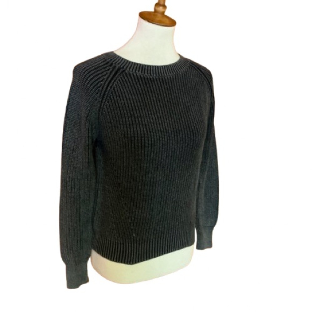 For the Republic Charcoal Cable Knit Sweater